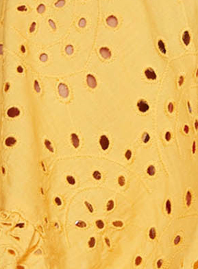 Artesands Carnivale Chopin Perforated Knit Dress Cover Up Ochre_Ochre