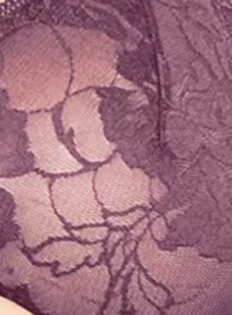 Glamorise: Feeling Lacey Front Close Underwire Bra Black Plum