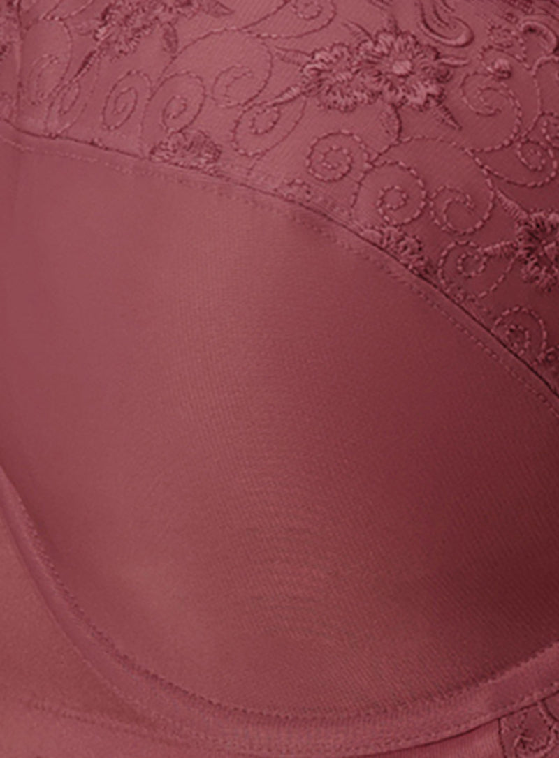 Triumph: Embroidered Minimiser Underwired Bra Smokey Russet