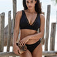 Sea Level: Lola Longline Tri Bikini Top Black