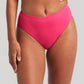 Sea Level: Eco Essentials Retro High Waist Bikini Pant Hot Pink