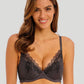 Wacoal: Lace Perfection Underwired Plunge Bra Charcoal